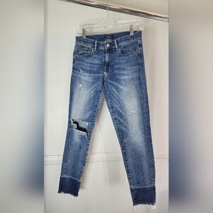 Polo Ralph Lauren The Tompskins Skinny Medium Wash Distressed Color Block Jeans